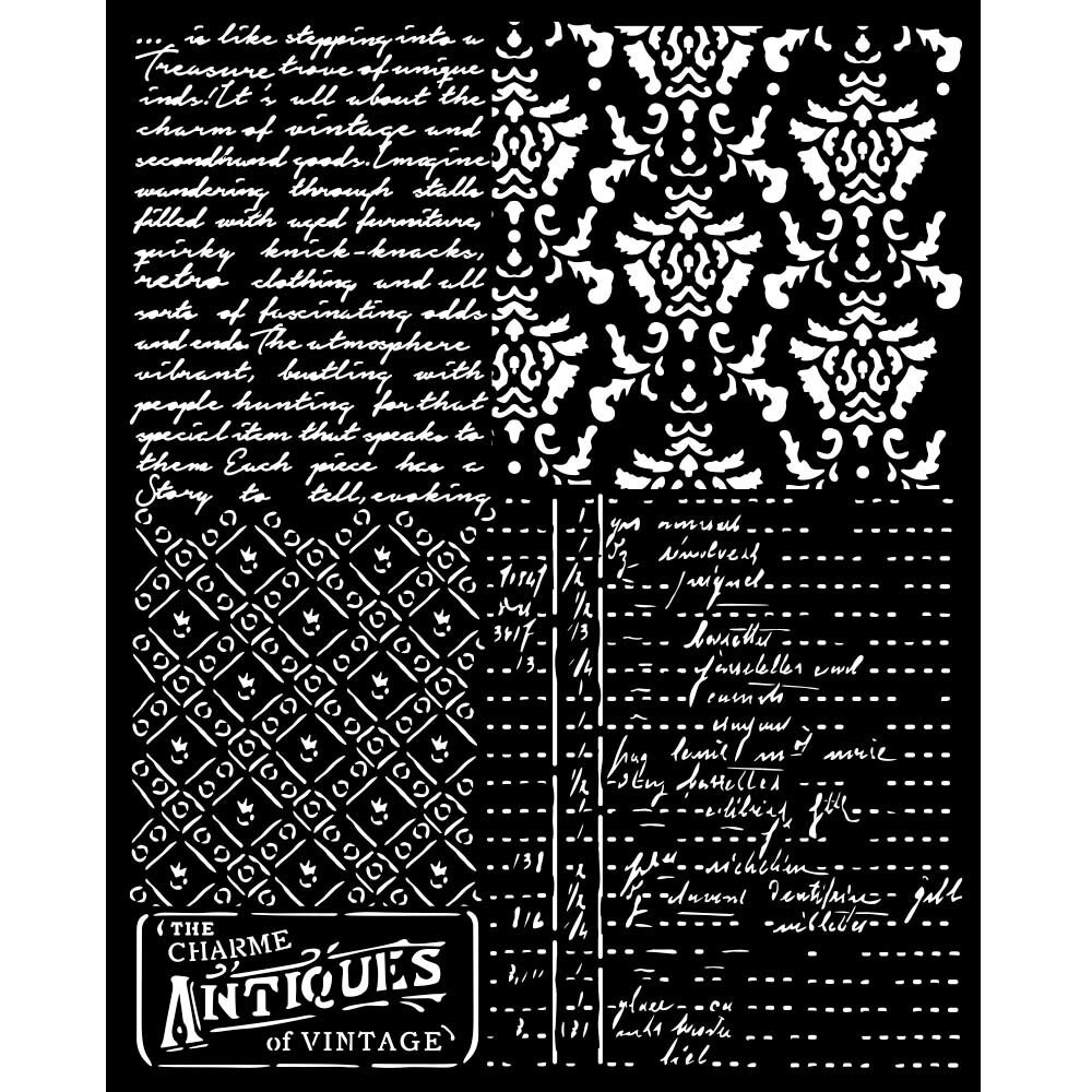 Stamperia Brocante Antiques Thick Stencil 20x25cm Mixed Patterns (KSTD160) Stamperia Brocante Antiques Thick Stencil 20x25cm Mixed Patterns (KSTD160)