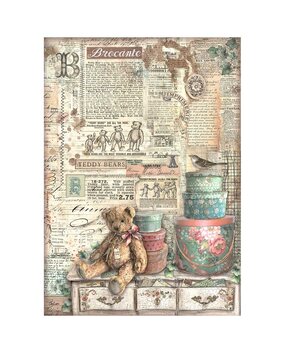 Stamperia Brocante Antiques A4 Rice Paper Teddy Bears (DFSA4854) Stamperia Brocante Antiques A4 Rice Paper Teddy Bears (DFSA4854)