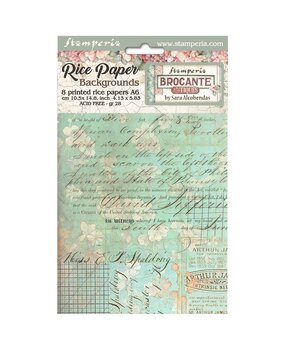 Stamperia Brocante Antiques A6 Rice Paper Backgrounds (DFSAK6018) Stamperia Brocante Antiques A6 Rice Paper Backgrounds (DFSAK6018)