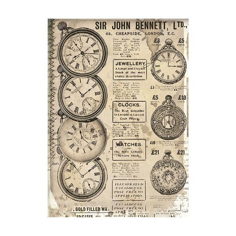 Stamperia Brocante Antiques A6 Rice Paper Backgrounds (DFSAK6018) Stamperia Brocante Antiques A6 Rice Paper Backgrounds (DFSAK6018)