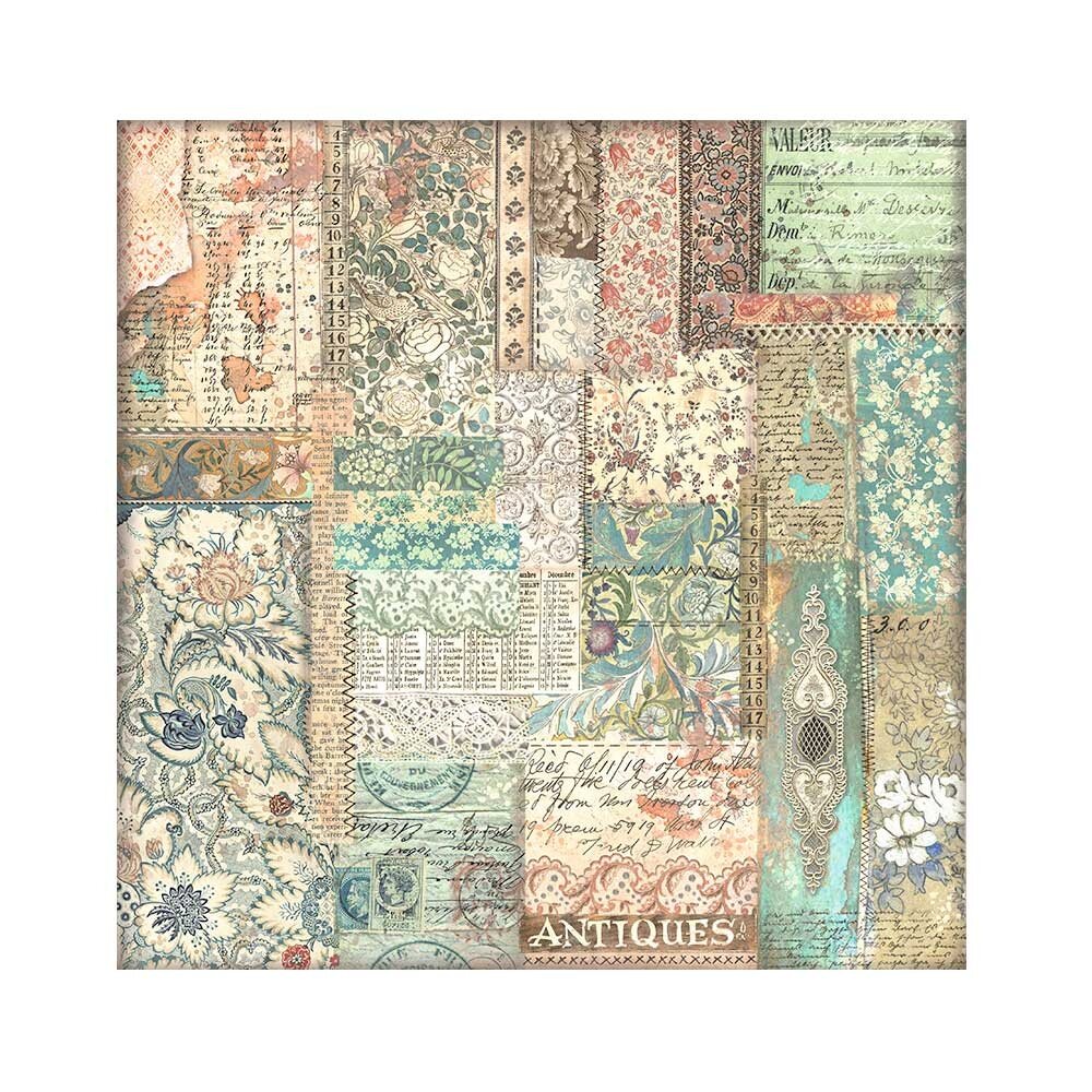Stamperia Brocante Antiques 12x12 Inch Fabric Sheets (SBPLT24) Stamperia Brocante Antiques 12x12 Inch Fabric Sheets (SBPLT24)