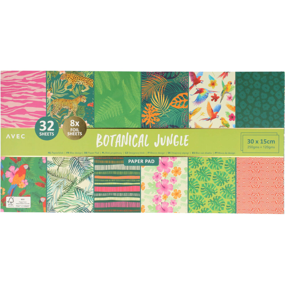 AVEC Botanical Jungle 30x15 cm Paper Pad (3203168)