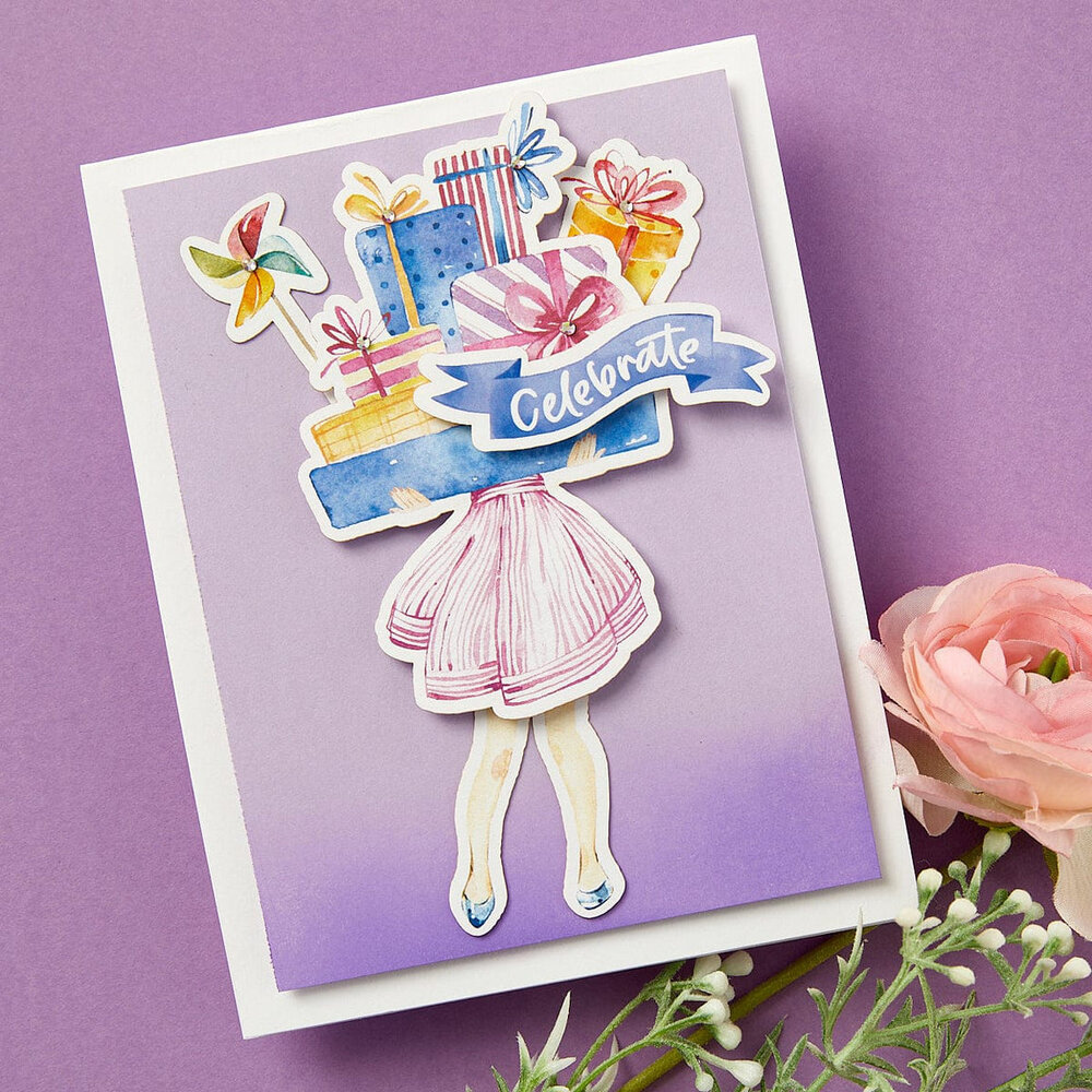 Spellbinders Dancin' Watercolor Printed Die Cuts Celebrations (SCS-329) Spellbinders Dancin' Watercolor Printed Die Cuts Celebrations (SCS-329)