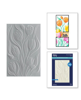 Spellbinders Tulip Garden Twirling Tulips 3D Embossing Folder (E3D-081) Spellbinders Tulip Garden Twirling Tulips 3D Embossing Folder (E3D-081)