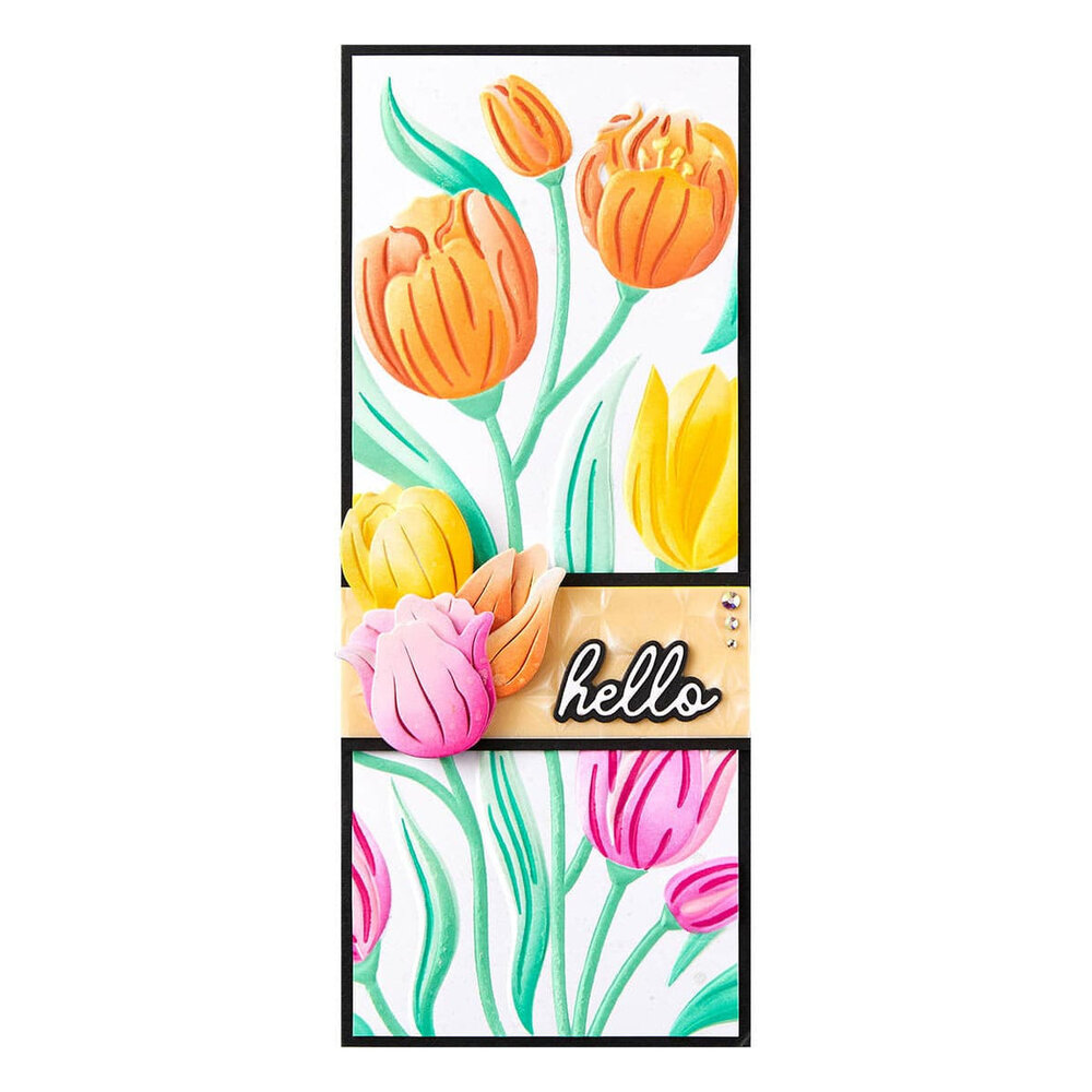 Spellbinders Tulip Garden Twirling Tulips 3D Embossing Folder (E3D-081) Spellbinders Tulip Garden Twirling Tulips 3D Embossing Folder (E3D-081)
