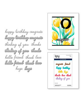 Spellbinders Tulip Garden Snijmal Handwritten Sentiments (S5-630) Spellbinders Tulip Garden Snijmal Handwritten Sentiments (S5-630)