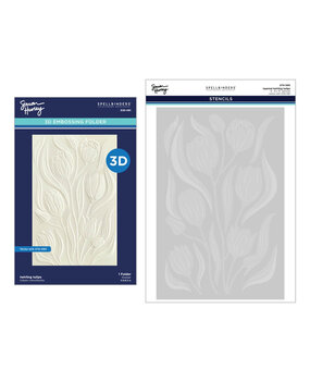 Spellbinders Tulip Garden 3D Embossing Folder and Stencil Bundle (BD-0846)