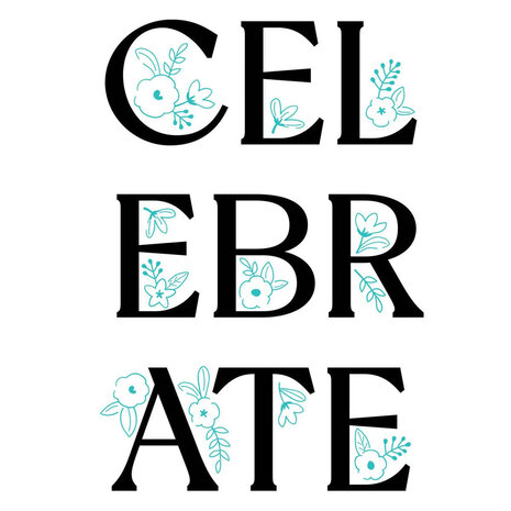 Spellbinders Let's Celebrate Celebrate Flowers Registration Press Plate (BPR-003)