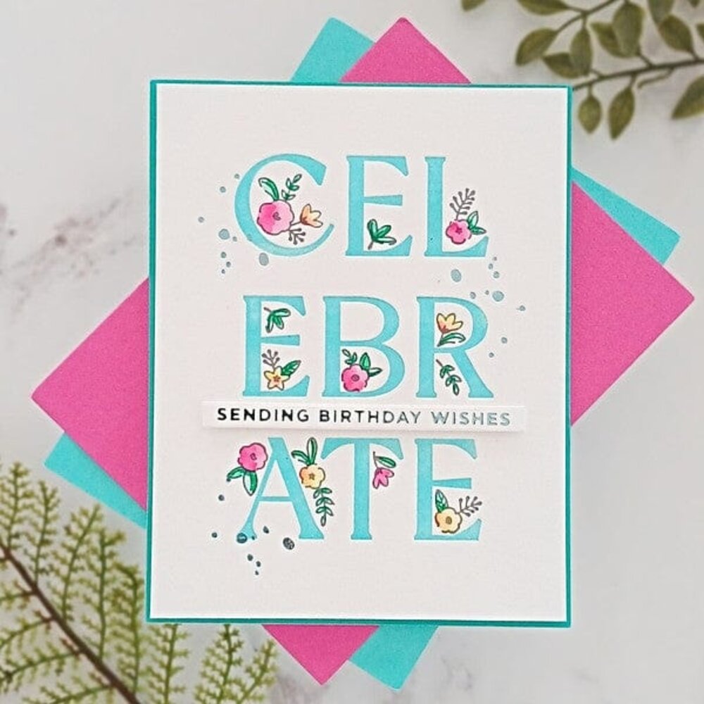 Spellbinders Let's Celebrate Celebrate Flowers Registration Press Plate (BPR-003)