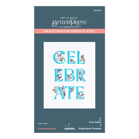 Spellbinders Let's Celebrate Celebrate Flowers Registration Press Plate (BPR-003)