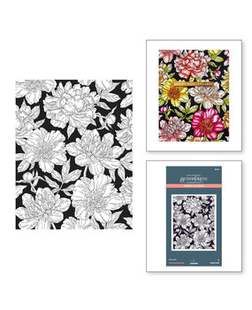 Spellbinders Let's Celebrate Peony Background Press Plate (BP-121) Spellbinders Let's Celebrate Peony Background Press Plate (BP-121)