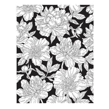 Spellbinders Let's Celebrate Peony Background Press Plate (BP-121) Spellbinders Let's Celebrate Peony Background Press Plate (BP-121)