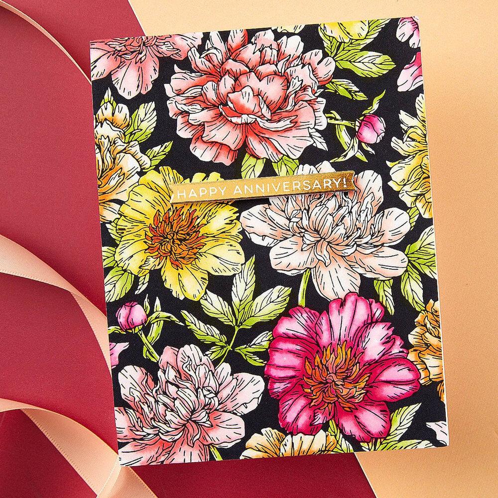 Spellbinders Let's Celebrate Peony Background Press Plate (BP-121) Spellbinders Let's Celebrate Peony Background Press Plate (BP-121)