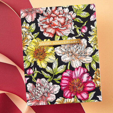 Spellbinders Let's Celebrate Peony Background Press Plate (BP-121) Spellbinders Let's Celebrate Peony Background Press Plate (BP-121)