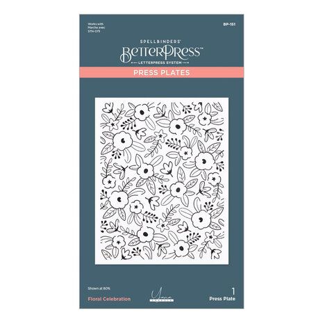 Spellbinders Let's Celebrate Floral Celebration Press Plate (BP-151) Spellbinders Let's Celebrate Floral Celebration Press Plate (BP-151)