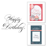 Spellbinders Copperplate Everyday Sentiments Happy Birthday Press Plate (BP-098)
