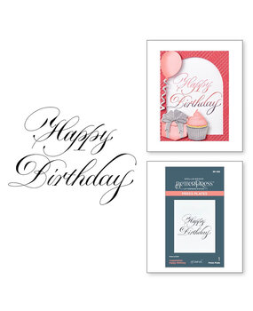 Spellbinders Copperplate Everyday Sentiments Happy Birthday Press Plate (BP-098)