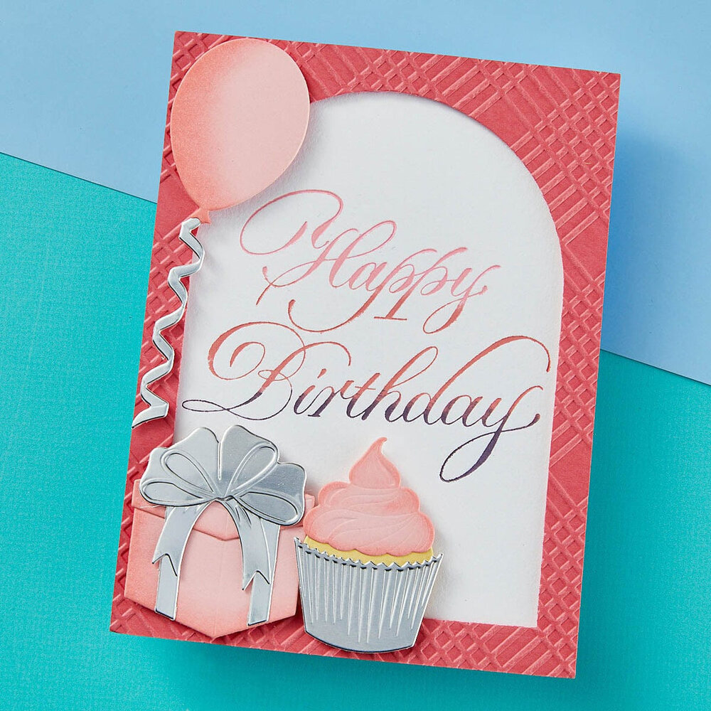 Spellbinders Copperplate Everyday Sentiments Happy Birthday Press Plate (BP-098)