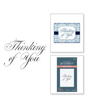 Spellbinders Copperplate Everyday Sentiments Thinking of You Press Plate (BP-101)