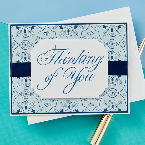 Spellbinders Copperplate Everyday Sentiments Thinking of You Press Plate (BP-101)