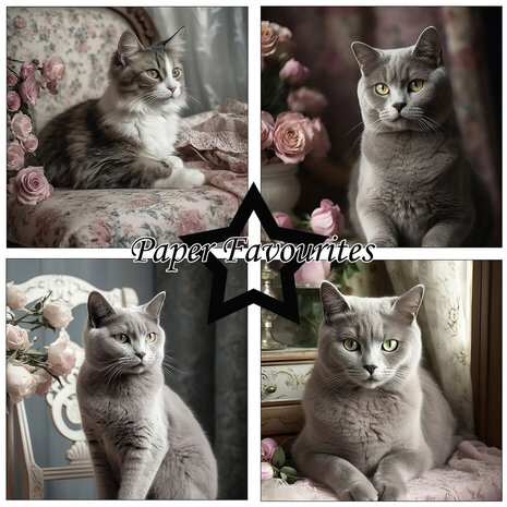Paper Favourites Shabby Cats 12x12 Inch Paper Pack (PF481) Paper Favourites Shabby Cats 12x12 Inch Paper Pack (PF481)