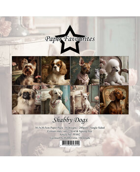 Paper Favourites Shabby Dogs 12x12 Inch Paper Pack (PF482)*