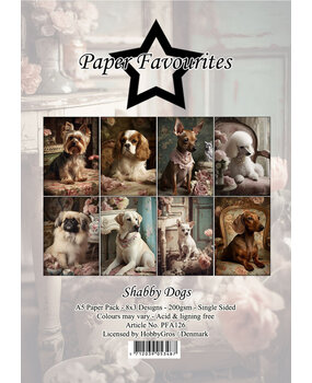 Paper Favourites Shabby Dogs A5 Paper Pack (PFA126)