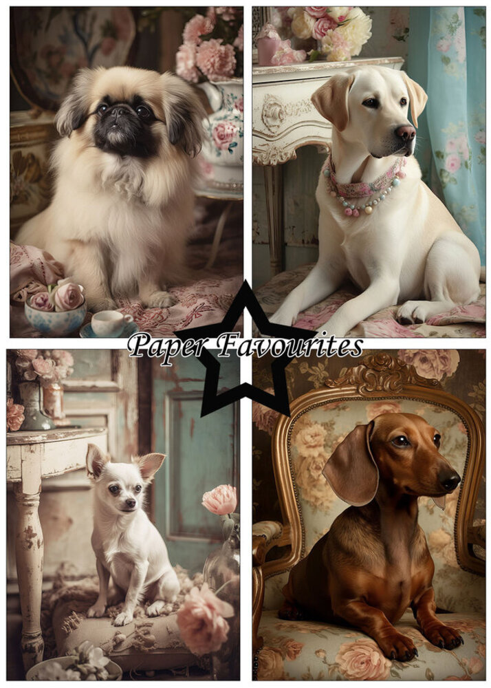 Paper Favourites Shabby Dogs A5 Paper Pack (PFA126)
