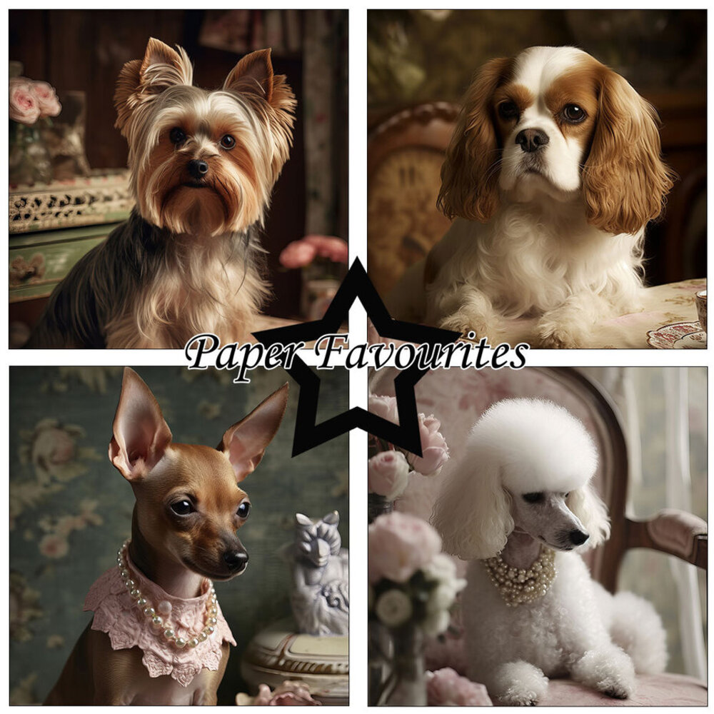 Paper Favourites Shabby Dogs 6x6 Inch Paper Pack (PF282)