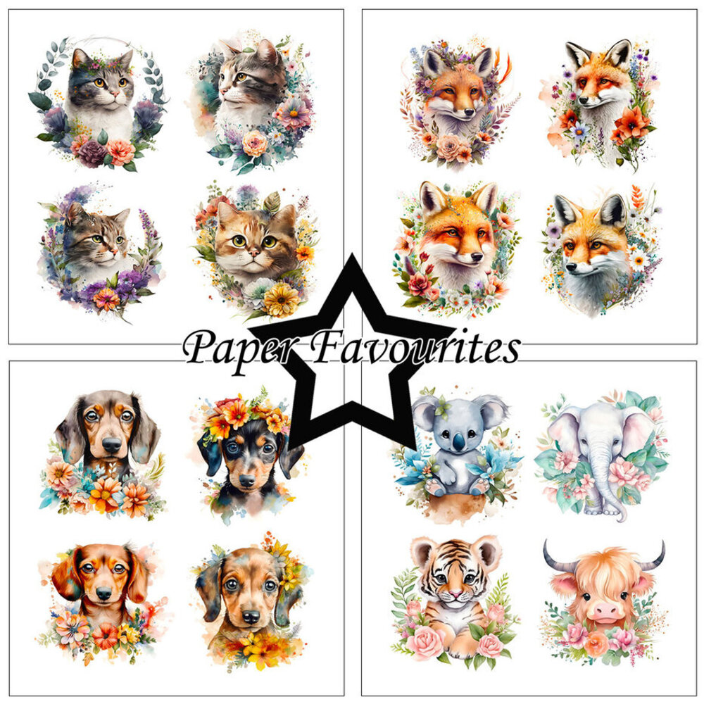 Paper Favourites Cute Animals 12x12 Inch Paper Pack (PF483) Paper Favourites Cute Animals 12x12 Inch Paper Pack (PF483)