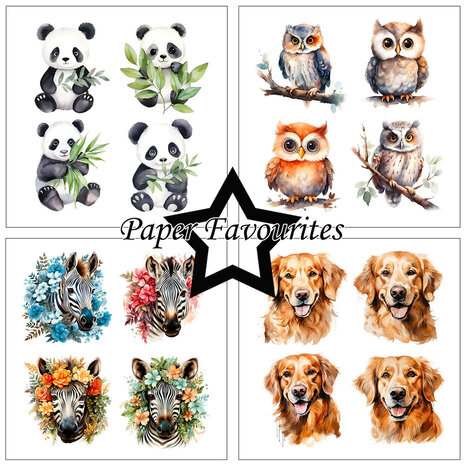 Paper Favourites Cute Animals 12x12 Inch Paper Pack (PF483) Paper Favourites Cute Animals 12x12 Inch Paper Pack (PF483)