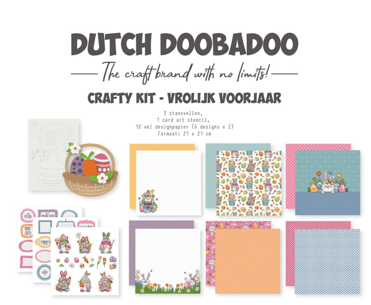 Dutch Doobadoo Crafty Kit 8x8 Inch Vrolijk Voorjaar (473.005.060) Dutch Doobadoo Crafty Kit 8x8 Inch Vrolijk Voorjaar (473.005.060)