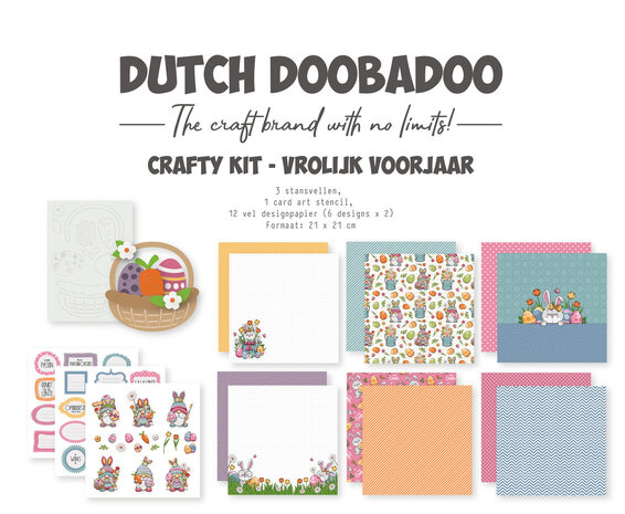 Dutch Doobadoo Crafty Kit 8x8 Inch Vrolijk Voorjaar (473.005.060) Dutch Doobadoo Crafty Kit 8x8 Inch Vrolijk Voorjaar (473.005.060)