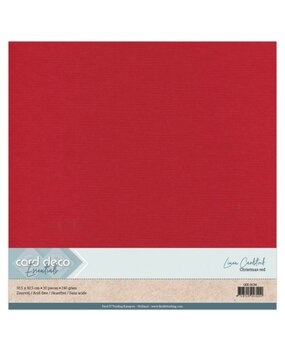 Card Deco Linen Cardstock Christmas Red 10 Vel 30,5x30,5 cm (LKK-SC34) Card Deco Linen Cardstock Christmas Red 10 Vel 30,5x30,5 cm (LKK-SC34)