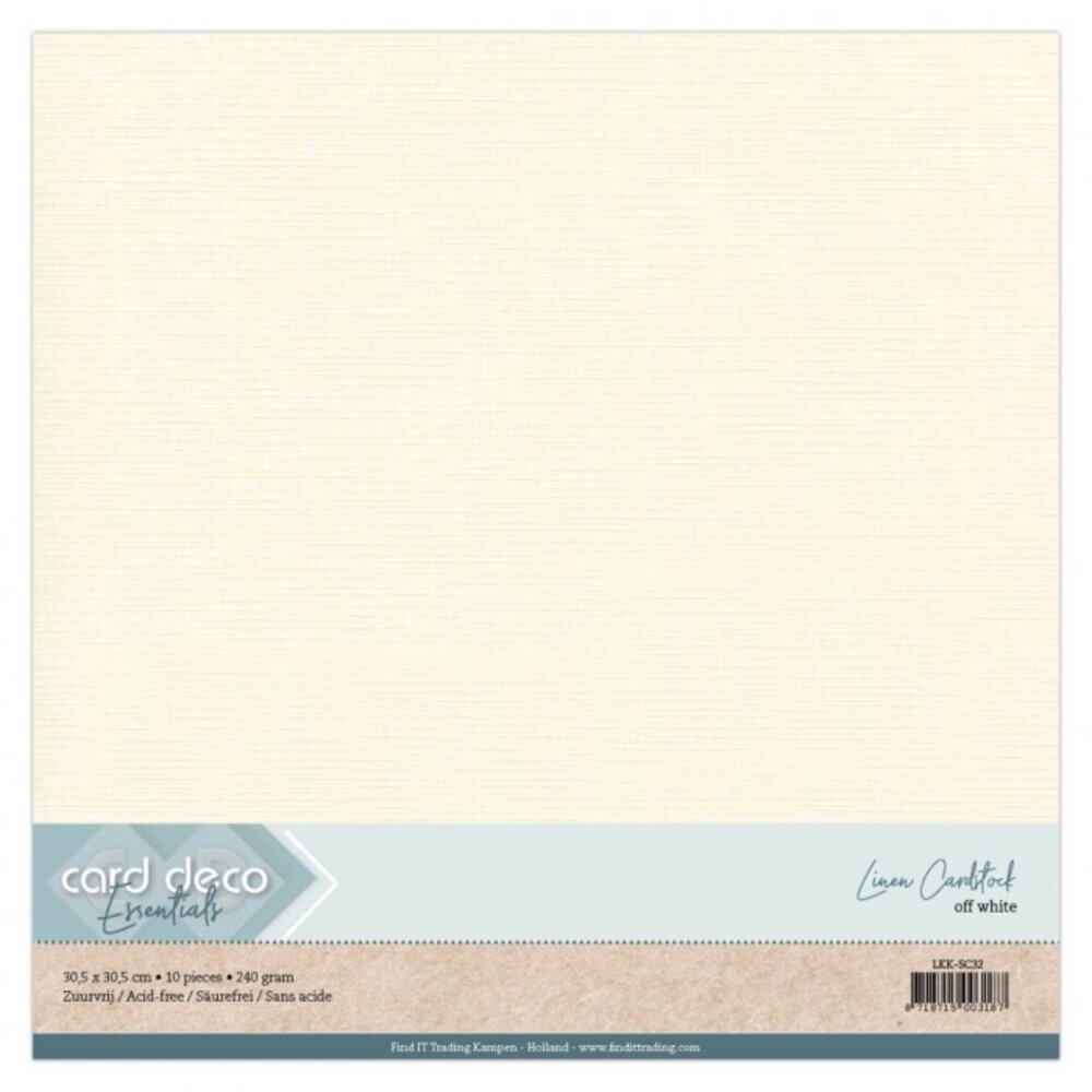 Card Deco Linen Cardstock Broken Off 10 Vel 30,5x30,5 cm (LKK-SC32) Card Deco Linen Cardstock Broken Off 10 Vel 30,5x30,5 cm (LKK-SC32)