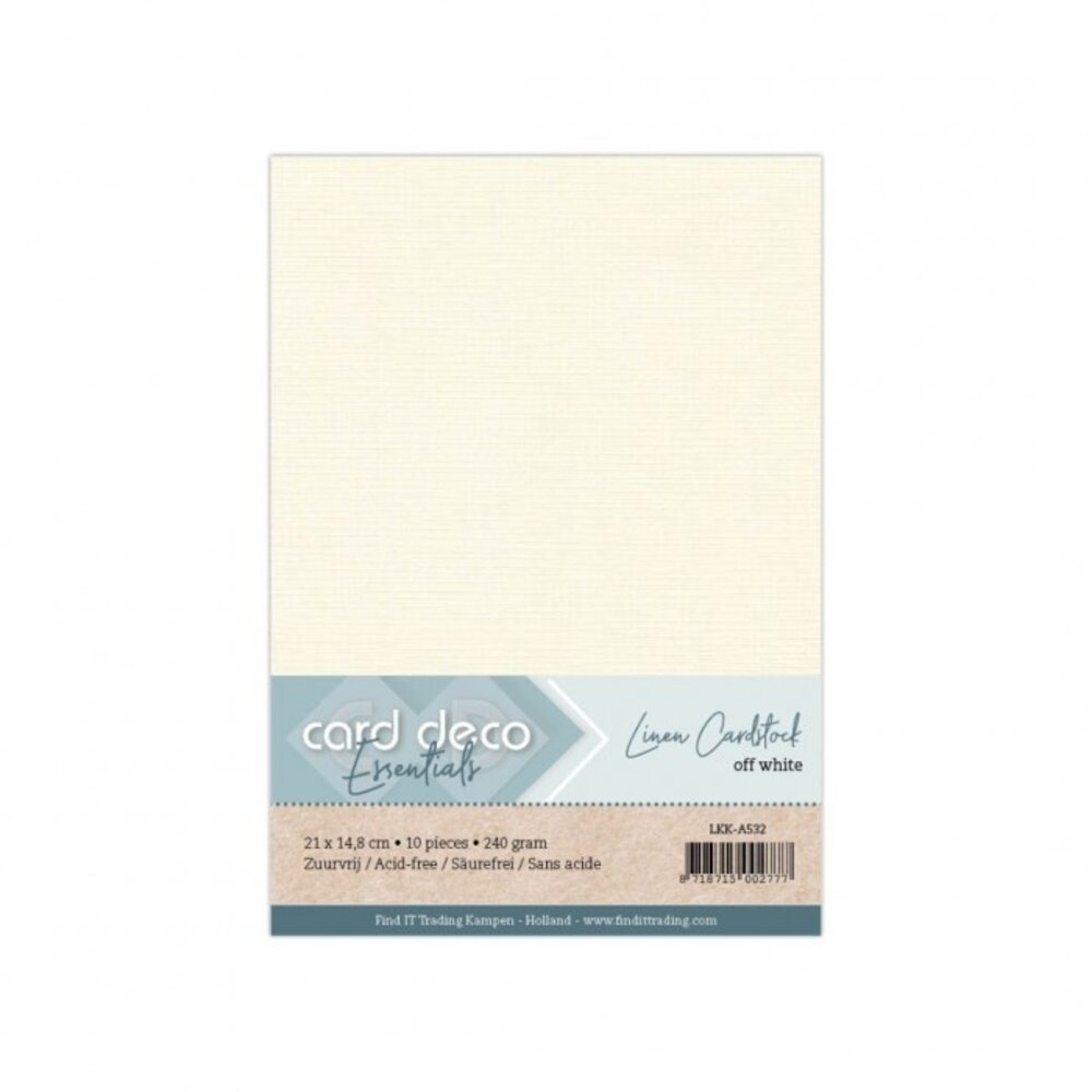 Card Deco Linen Cardstock Off White 10 Vel A5 (LKK-A532) Card Deco Linen Cardstock Off White 10 Vel A5 (LKK-A532)