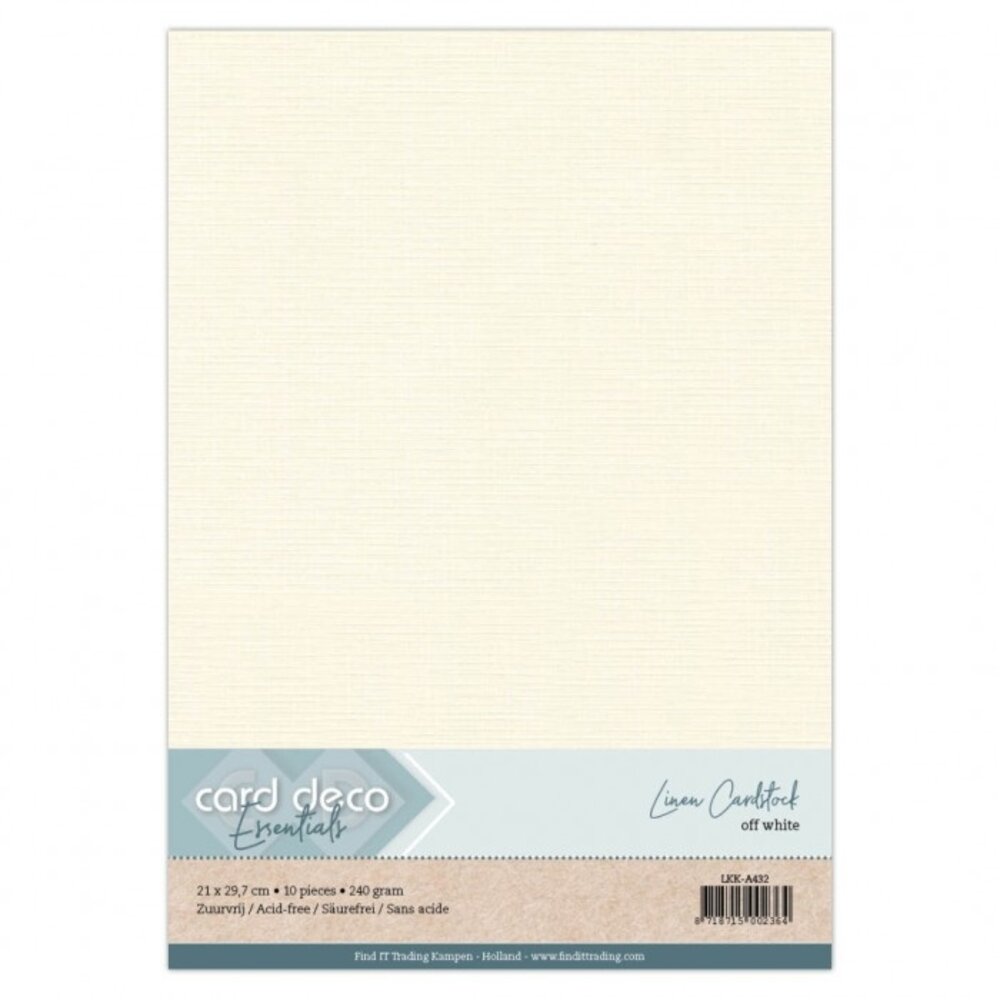 Card Deco Linen Cardstock Off White 10 Vel A4 (LKK-A432)