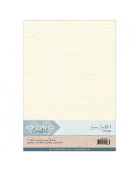 Card Deco Linen Cardstock Off White 10 Vel A4 (LKK-A432)