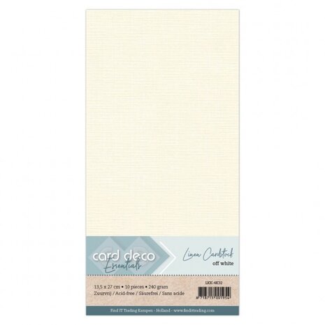 Card Deco Linen Cardstock Off White 10 Vel Vierkant (LKK-4K32) Card Deco Linen Cardstock Off White 10 Vel Vierkant (LKK-4K32)