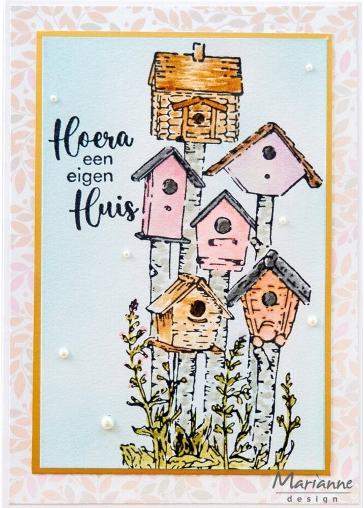 Marianne Design Tiny's Borders Clear Stamps Birdhouses (TC0921)