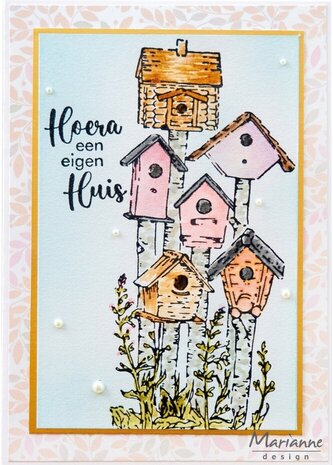Marianne Design Tiny's Borders Clear Stamps Birdhouses (TC0921)