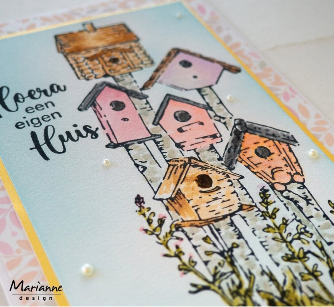 Marianne Design Tiny's Borders Clear Stamps Birdhouses (TC0921)
