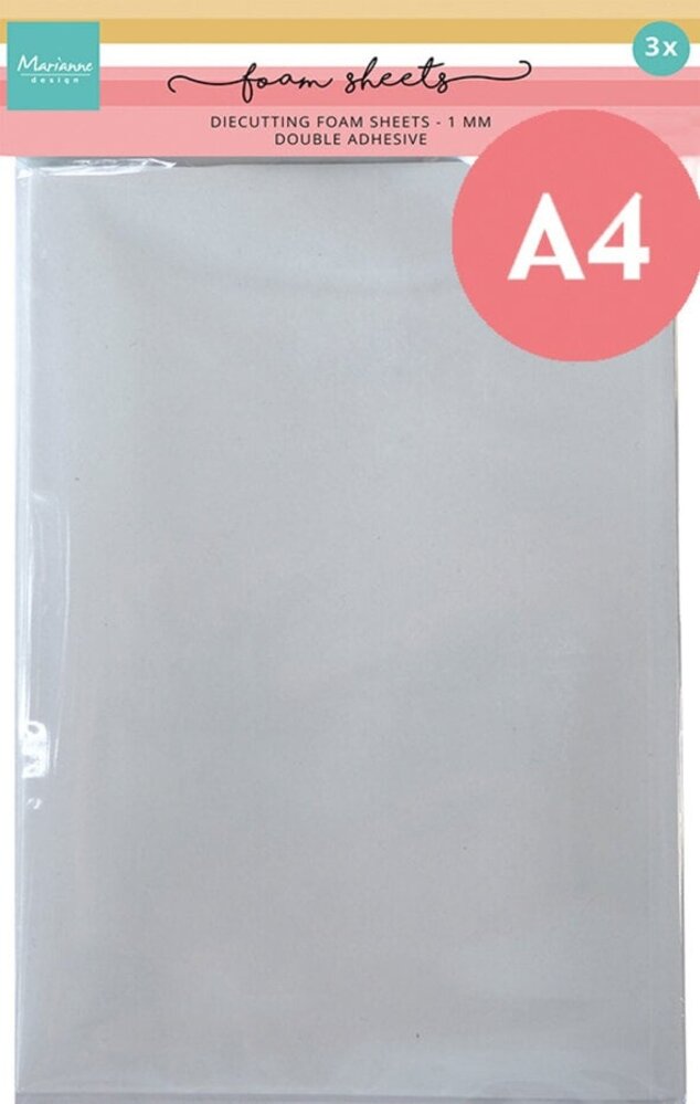Marianne Design Foam Sheets A4 White 1 mm Double Adhesive (LR0062) Marianne Design Foam Sheets A4 White 1 mm Double Adhesive (LR0062)