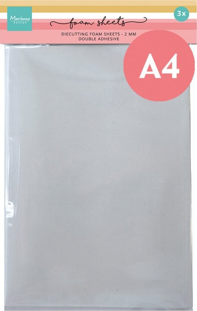 Marianne Design Foam Sheets A4 White 2 mm Double Adhesive (LR0063)