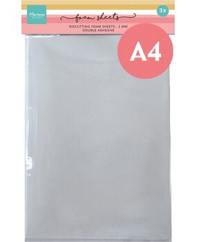 Marianne Design Foam Sheets A4 White 2 mm Double Adhesive (LR0063)