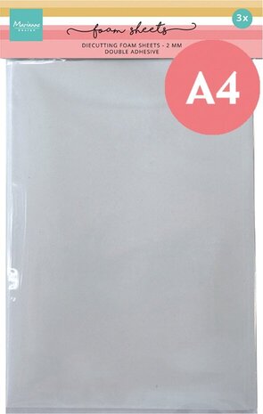 Marianne Design Foam Sheets A4 White 2 mm Double Adhesive (LR0063)
