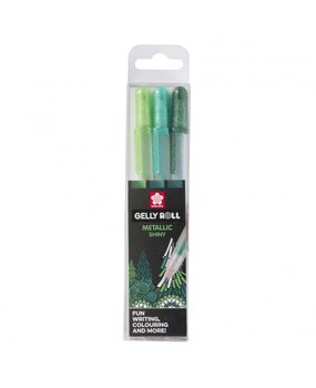 SAKURA Gelly Roll Gelpen Set Metallic Shiny Forest (POXPGBMET3B)