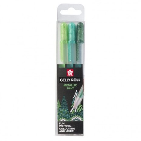 SAKURA Gelly Roll Gelpen Set Metallic Shiny Forest (POXPGBMET3B) SAKURA Gelly Roll Gelpen Set Metallic Shiny Forest (POXPGBMET3B)