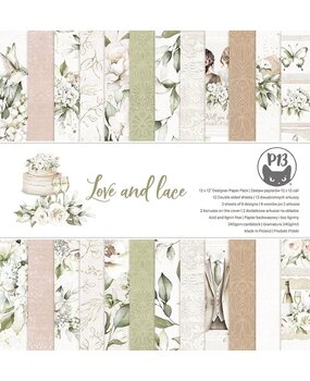 P13 Love and Lace 12x12 Inch Paper Pad (P13-LAL-08)