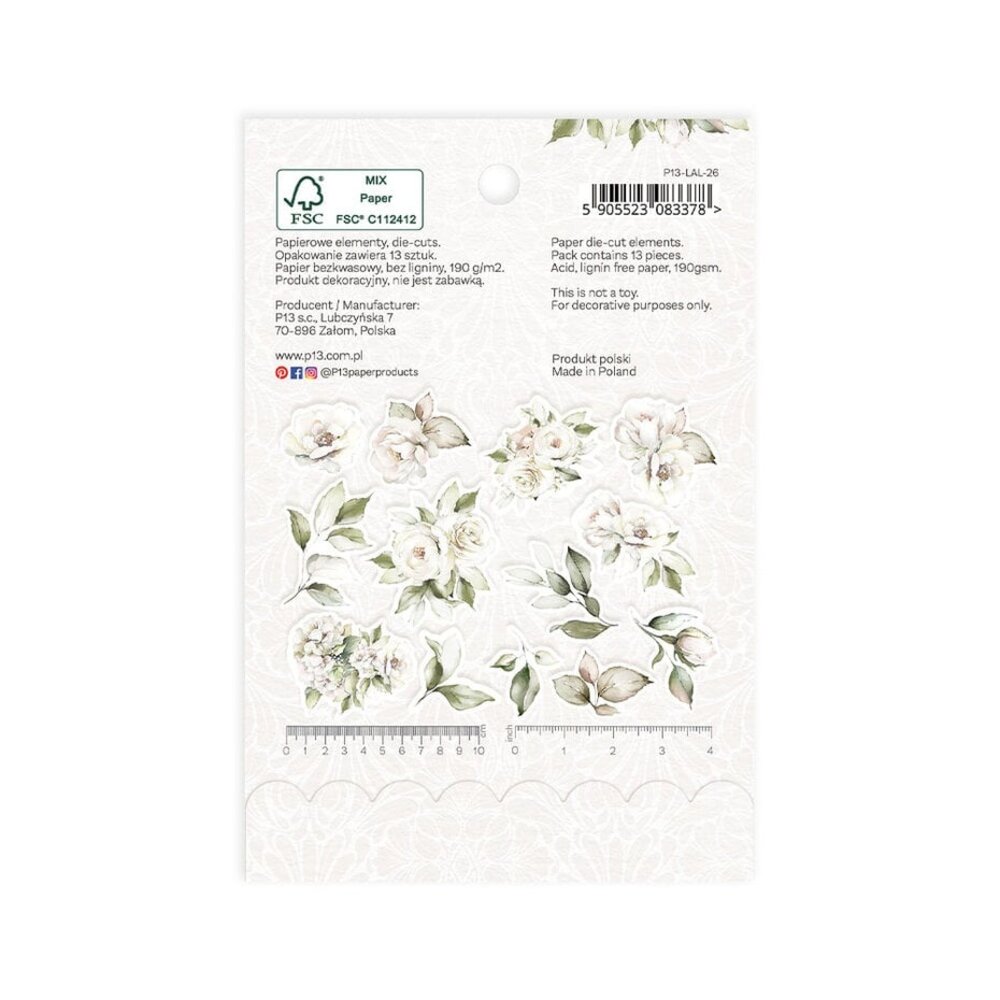 P13 Love and Lace Ephemera Flowers and Leaves (P13-LAL-26)